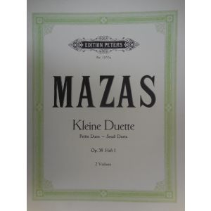 EDITION PETERS - Mazas Kleine Duette Op 38 Heft I 2 Violinen