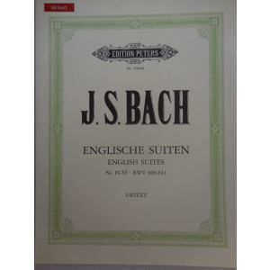 EDITION PETERS - Bach English Suites N.iv-vi Bwv809-811