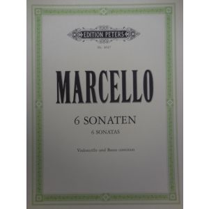 EDITION PETERS - Marcello 6 Sonaten Violoncello E Basso Continuo