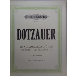 EDITION PETERS - Dotzauer 113 Violoncello Etuden Book 2 (n. 35-62)