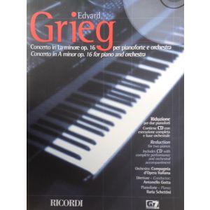 RICORDI - Grieg Concerto In La Minore Op.16 Cd P/o