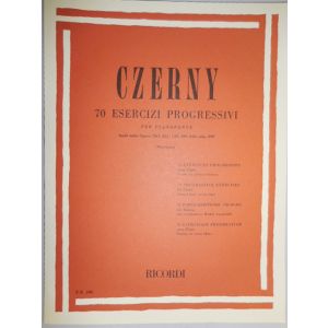 RICORDI - Czerny 70 Esercizi Progressivi Per Pianoforte