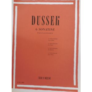 RICORDI - Dussek 6 Sonatine Per Pianoforte