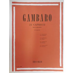 RICORDI - Gambaro 21 Capricci Per Clarinetto