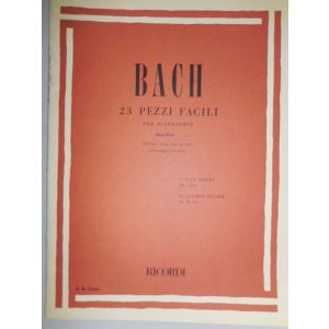 RICORDI - Bach 23 Pezzi Facili Per Pianoforte Con Compact Disc