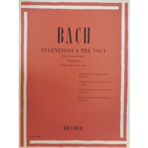 RICORDI - Bach Invenzioni A Tre Voci Per Pianoforte