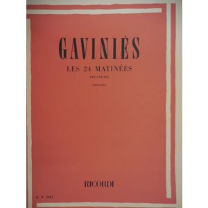 RICORDI - Gavinies Les 24 Matinees Per Violino