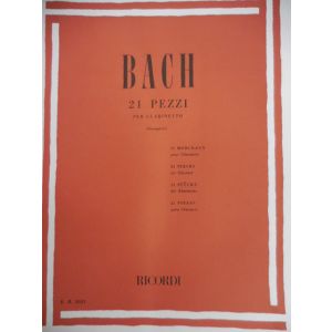 RICORDI - Bach 21 Pezzi Per Clarinetto