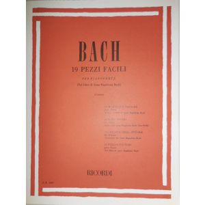 RICORDI - Bach 19 Pezzi Facili Per Pianoforte (dal Lib.a.mag