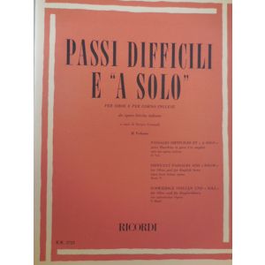 RICORDI - Crozzoli Passi Difficili E " A Solo" Oboe E Corno