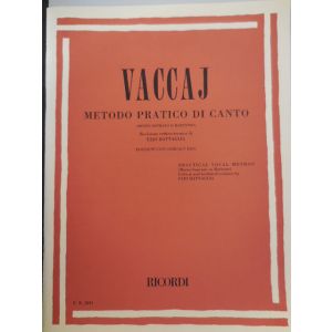 RICORDI - Vaccaj Metodo Pratico Di Canto (mezzo Soprano-bari