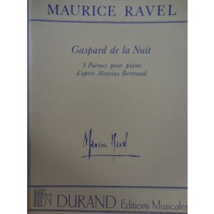 DURAND - M.Ravel 3 Poemes Pour Piano D'apres A.bertrand