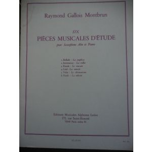 LEDUC - Raymond Gallois Montbrun 6 Pieces Musicales D'etude