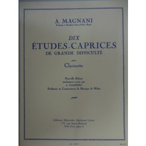 LEDUC - A.Magnani 10 Etudes Caprices De Grande Difficulté Pour Clarinette