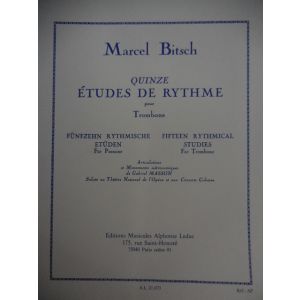 LEDUC - M.Bitsch 15 Etudes De Rythme Pour Trombone