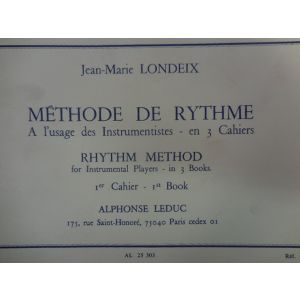 LEDUC - Jean Marie Londeix Méthode de rythme à l'usage des instrumentistes en 3 cahiers - 1er cahier débutant