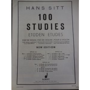 SCHOTT - H. Sitt 100 Studies X Violino Opus 32 Book Iv