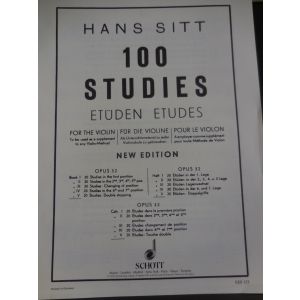 SCHOTT - H. Sitt 100 Studies X Violino Opus 32 Book V