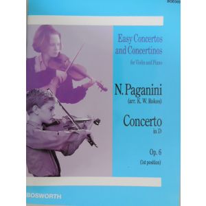 BOSWORTH - N.Paganini Easy Concertos And Concertinos per violino e piano