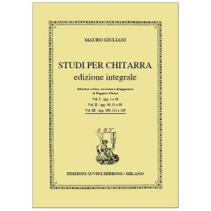 SUVINI ZERBONI - Studi Per Chitarra Ed.integrale Vol. 3 Mauro Giuliani