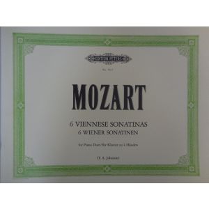 EDITION PETERS - Mozart 6 Viennese Sonatinas Per Pianoforte A 4 Man