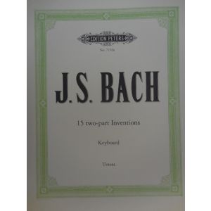 EDITION PETERS - Bach 15 Two-part Inventions Per Pianoforte