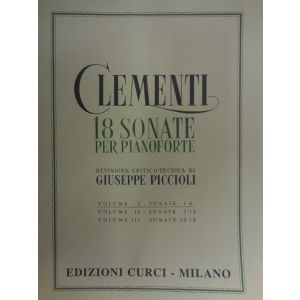 CURCI - Clementi 18 Sonate Per Pianoforte 1 Volume