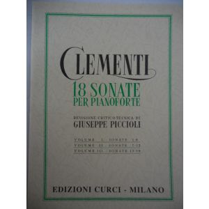 CURCI - Clementi 18 Sonate Per Pianoforte 3 Volume