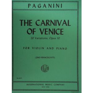 INTERNATIONAL MUSIC COMPANY - Paganini The Carnival Of Venice 20 Variations,op 1