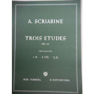 EDITION PETERS - A.Scriabine Trois Etudes Op.65 Per Pianoforte