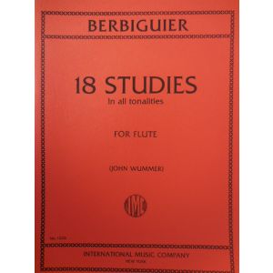 INTERNATIONAL MUSIC COMPANY - Berbiguier 18 Studies In All Tonalities For Flute