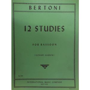 INTERNATIONAL MUSIC COMPANY - Bertoni 12 Studies For Bassoon