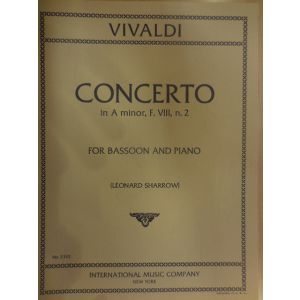INTERNATIONAL MUSIC COMPANY - Vivaldi Concerto In A Minor For Bassoon/piano