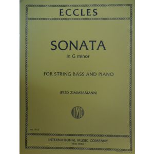 INTERNATIONAL MUSIC COMPANY - Eccles Sonata In G Minor For String Bass And Piano