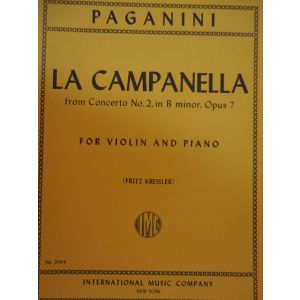 INTERNATIONAL MUSIC COMPANY - Paganini La Campanella Concerto n.2 In B Minor Op per violino e piano