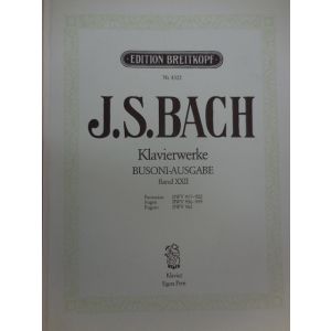 EDITION BREITKOPF - Bach Klavierwerke Band Xxii