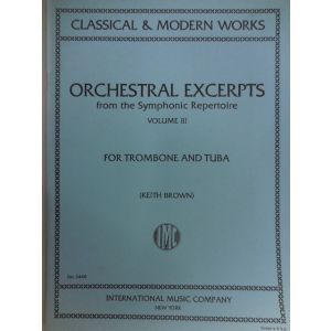 INTERNATIONAL MUSIC COMPANY - K.Brown Orchestral Excerpts For Trombone And Tuba