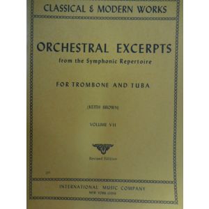 INTERNATIONAL MUSIC COMPANY - K.Brown Orchestral Excerpts For Trombone And Tuba