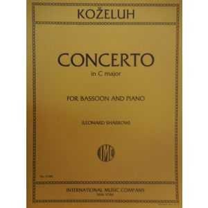 INTERNATIONAL MUSIC COMPANY - Kozeluh Concerto In C Major For Bassoon And Piano