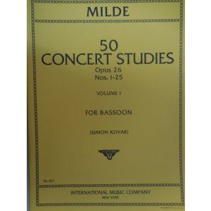 INTERNATIONAL MUSIC COMPANY - Milde 50 Concert Studies Opus 26 N.1-25 Vol . I Fo