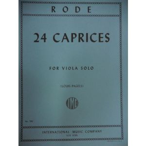 INTERNATIONAL MUSIC COMPANY - Rode 24 Caprices For Viola Solo