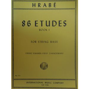 INTERNATIONAL MUSIC COMPANY - Hrabe' 86 Etudes Book I For String Bass