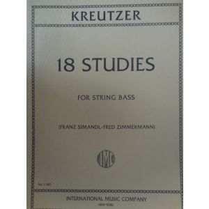 INTERNATIONAL MUSIC COMPANY - Kreutzer 18 Studies For String Bass