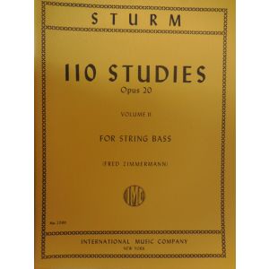 INTERNATIONAL MUSIC COMPANY - Sturm 110 Studies Op 20 Vol . II For String Bas