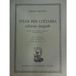 SUVINI ZERBONI - M.Giuliani Studi Per Chitarra Ediz.integrale Vol.I