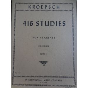 INTERNATIONAL MUSIC COMPANY - Kroepsch 416 Studies For Clarinet