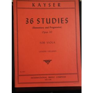 INTERNATIONAL MUSIC COMPANY - Kayser 36 Studies Opus 20 per Viola