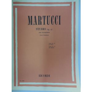 RICORDI - Martucci Studio Op.47 Per Pianoforte
