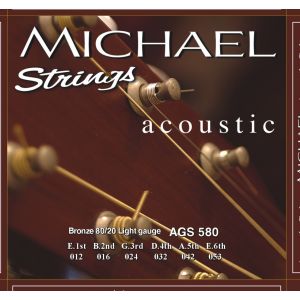 MICHAEL STRINGS - Ags 580 12/53 Bronze 80/20 Light Gauge