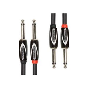 ROLAND - Rcc-3-2814 Black Series Cavo Audio Stereo 2 Jack 6,3mm - 2 Jack 6,3mm 1 metro